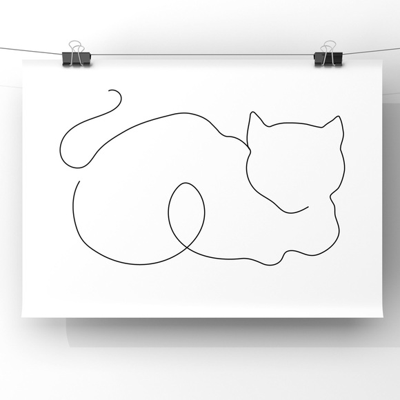 ✨NEW✨Original 8x10 Illustration Cat Art Print Un… - Picture 2 of 2